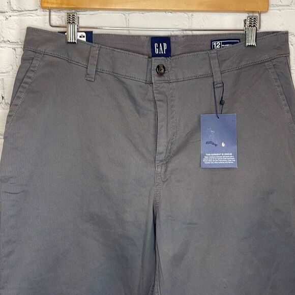 Gap Women’s Gray Relaxed Girlfriend Pants size 12 NEW - Picture 2 of 9